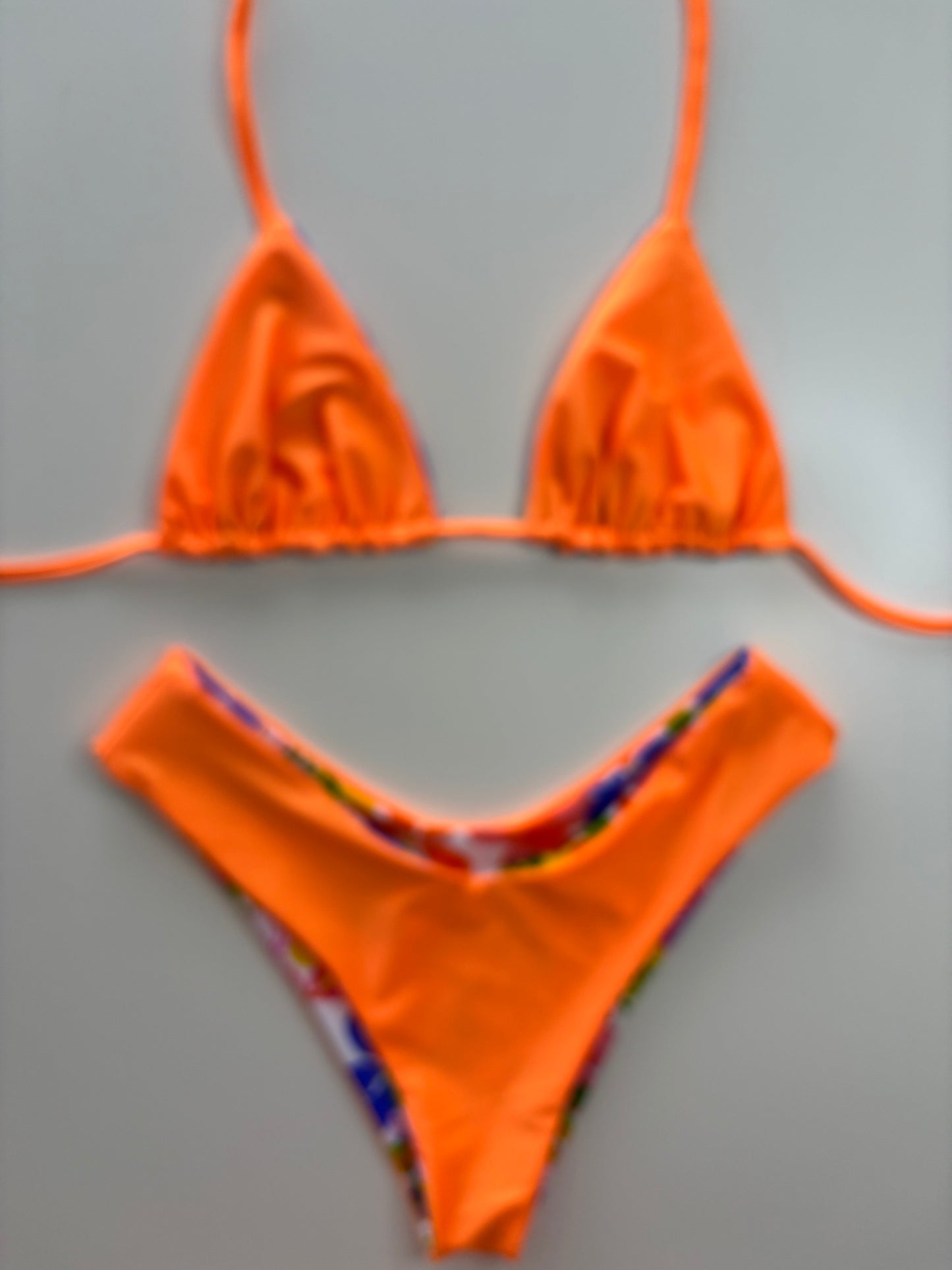 Neon orange / Bright florals